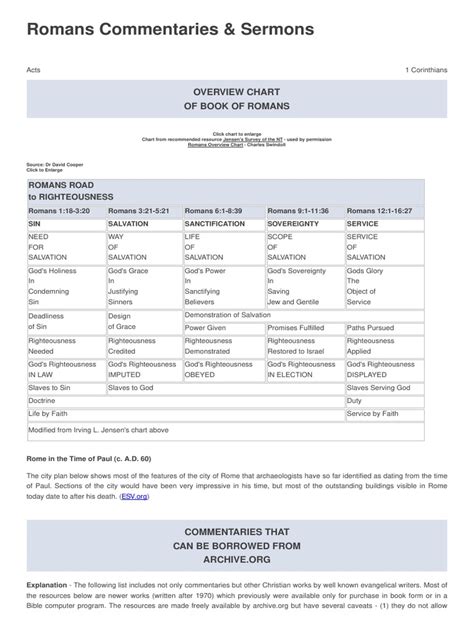 Romans Commentaries & Sermons | PDF | Epistle To The Romans | New Testament