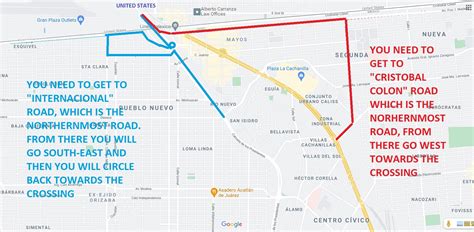 Directions to Cross the Mexicali West Border Crossing from Mexico