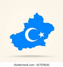 Map Xinjiang Xinjiang Flag Colors Stock Vector (Royalty Free) 417378241 ...