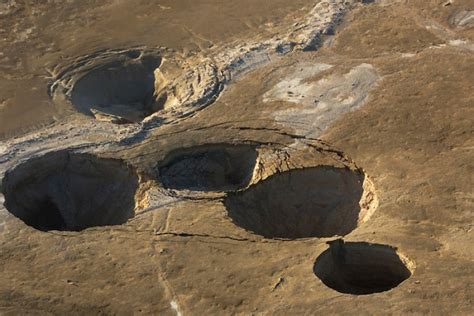 Giant Sinkholes Appear Around Drying Dead Sea