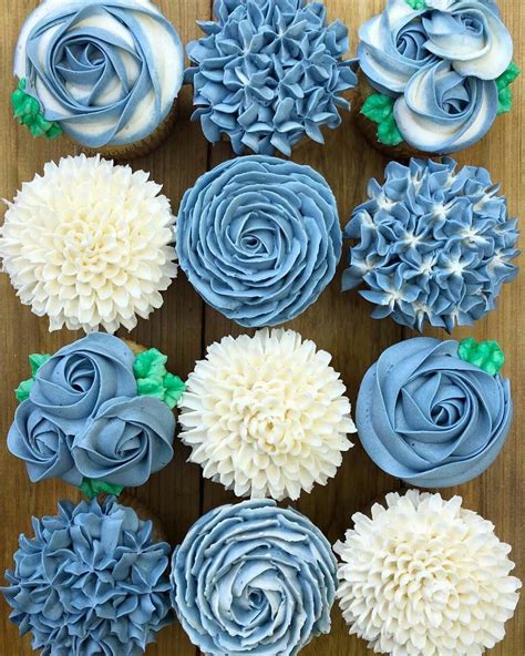 Blue wedding cupcakes – Artofit