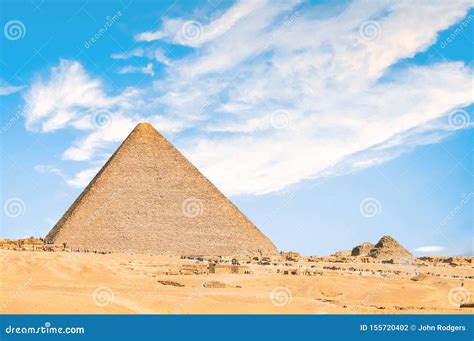 Pyramids in the Sahara Desert Viewed from Cairo Stock Photo - Image of ...