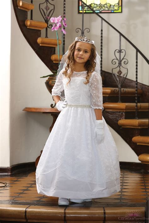 Embroidered Taffeta First Communion Dress | holy communion dresses ...