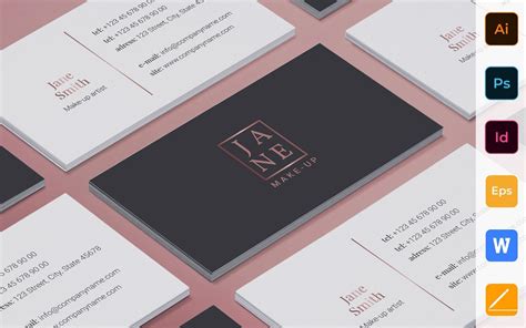 Makeup Business Cards Templates | Saubhaya Makeup