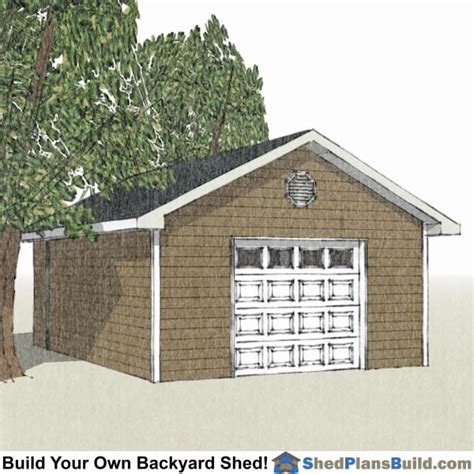 16x24 Garage Door Storage Shed Plans