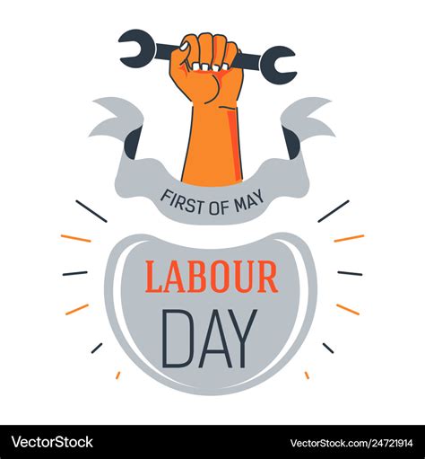 Labour day isolated icon first of may wrench Vector Image