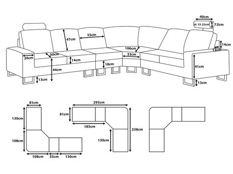 Sofa Standard Size In Mm | Baci Living Room