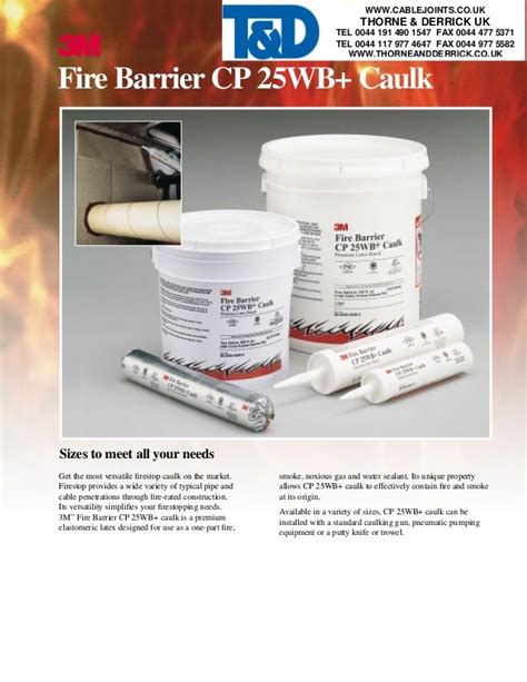 3M Fire Barrier Intumescent Sealant - 3M CP25WB+