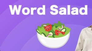 Word Salad Types - Word Salad Answers