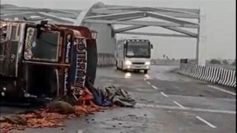 WATCH: Volvo bus skids on slippery road amid rain, avoids crash by ...