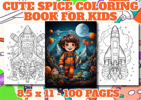 Cute Space Coloring Pages for Kids Graphic by JSS GLOBAL IT 02 ...