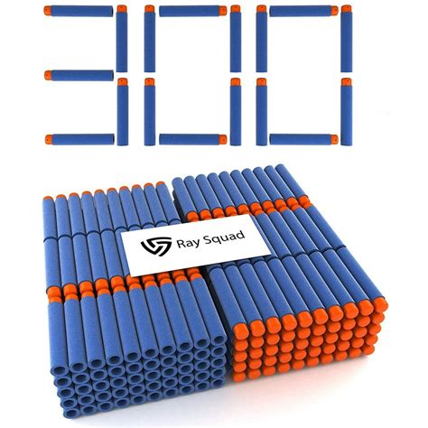 300 Pack, Nerf Compatible Foam Toy Darts by Ray Squad, Premium Refill ...