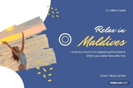 Vacation Travel Postcard Template in Illustrator, PSD, Word - Download ...