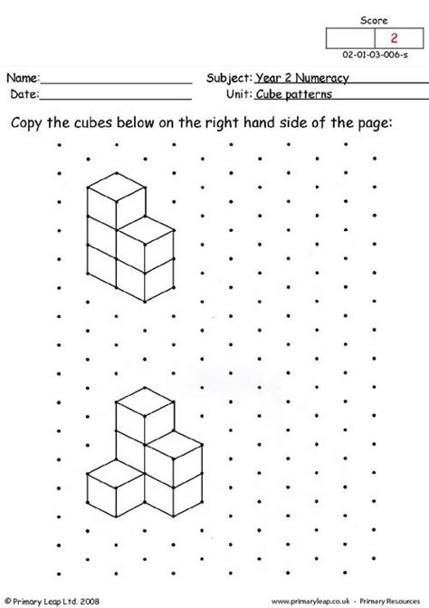 Numeracy: Drawing 3D shapes | Worksheet | PrimaryLeap.co.uk ...