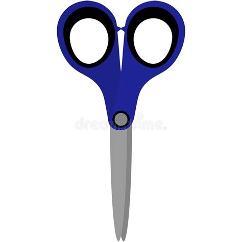 Blue Scissors Illustration stock vector. Illustration of design - 114749564