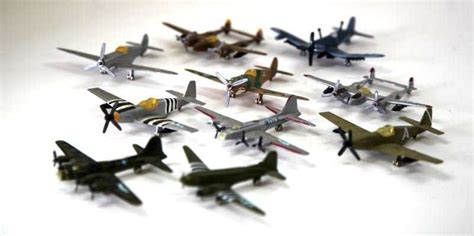 TEN DIE CAST MINIATURE WWII METAL TOY PLANES