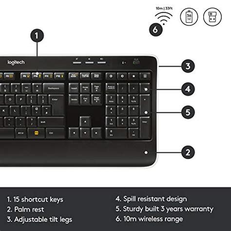 Logitech MK520 Wireless Keyboard and Mouse Combo — Keyboard and Mouse ...