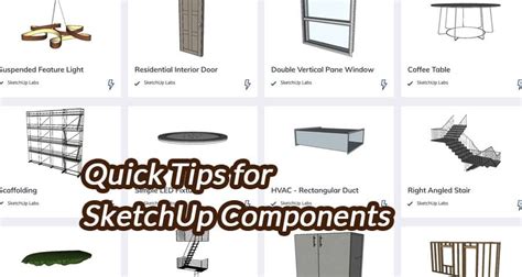 A Quick Tips for SketchUp Components