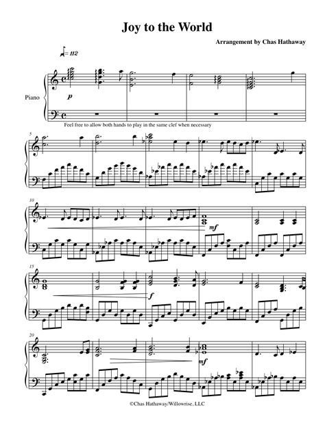 Joy to the World Sheet Music by Chas Hathaway