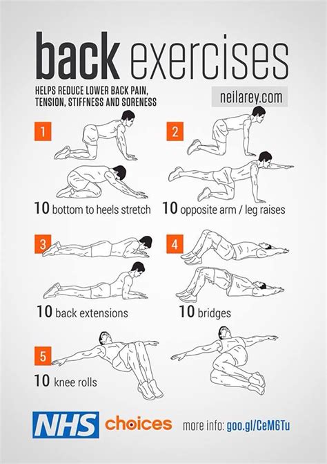 NHS back exercises | Esneklik egzersizleri, Egzersiz planı, Fitnes ...