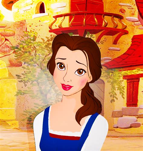 Animated Belle in live action blue dress - Disney Princess Fan Art ...