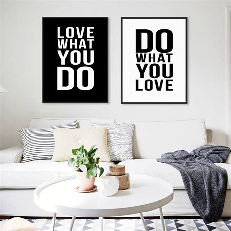 Minimalist Black White Motivational Typography Love Quotes A4 Poster P ...