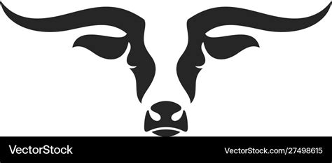 Texas longhorn bull logo Royalty Free Vector Image