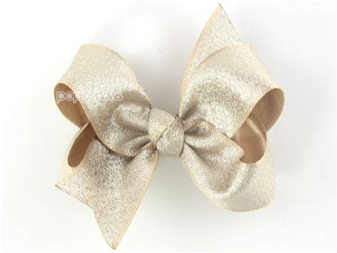 Light Gold Bow 3 gold hair bow gold hair clip baby