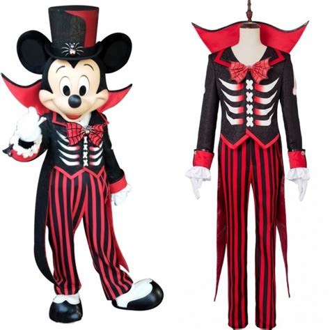 Disney Mickey Mouse Suit Tuxedo Black Red Cosplay Costume ( free ...