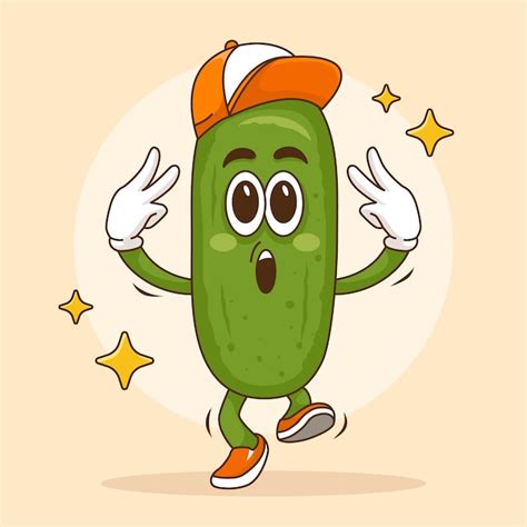 Free Vector | Hand drawn pickle cartoon illustration