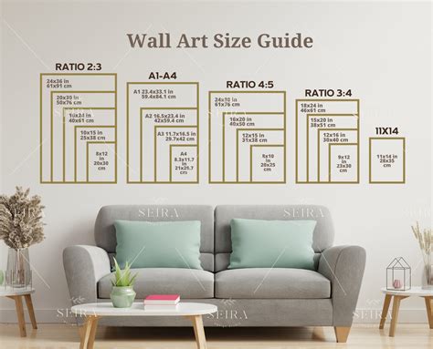 Wall Art Size Guide, Frame Size Guide, Print Size Guide, Comparison ...