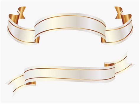 Gold Ribbon Banner Vector Clipart