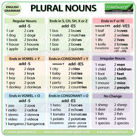 Plural Nouns in English – Regular and Irregular | Woodward English