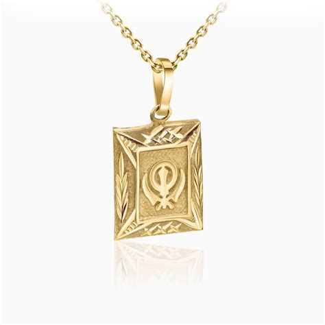 22K Gold Sikh Pendant (0.75G) - Queen of Hearts Jewelry