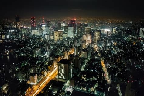 Premium AI Image | A aesthetic photo night view of tokyo city