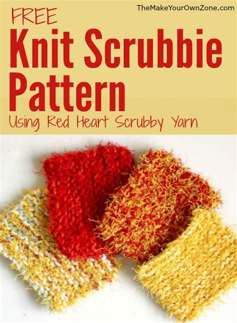 Knit Scrubbie Pattern Using Red Heart Scrubby Yarn