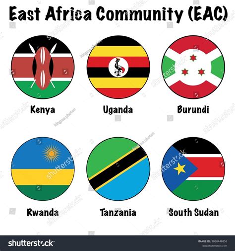 East African Community Eac Flag Vector Stock Vector (Royalty Free ...