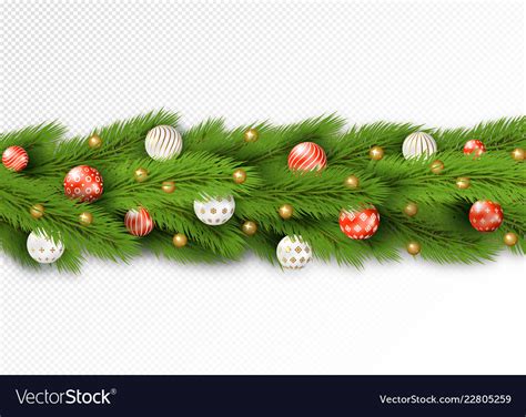 Detailed christmas garland Royalty Free Vector Image