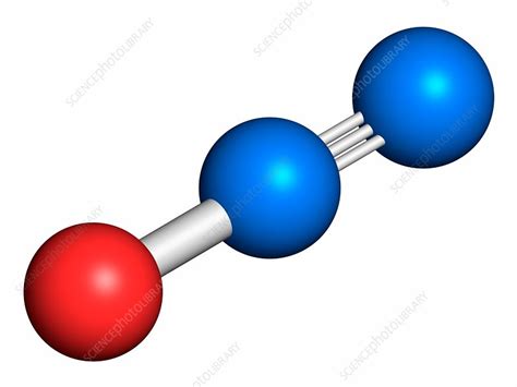 Nitrous oxide laughing gas molecule - Stock Image - F018/3128 - Science ...