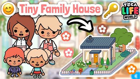 TINY FAMILY HOUSE DESIGN IDEA! 🔑😊 ️ || Aesthetic Family of 4 || Toca ...