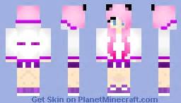 Pink Kitty Cat Girl Minecraft Skin