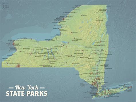 Map Of Colorado National Parks New York State Parks Map 18x24 Poster ...