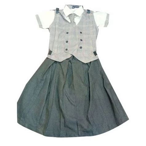 Girls Grey Cotton School Full Uniform, Small at Rs 600/set in Indore ...