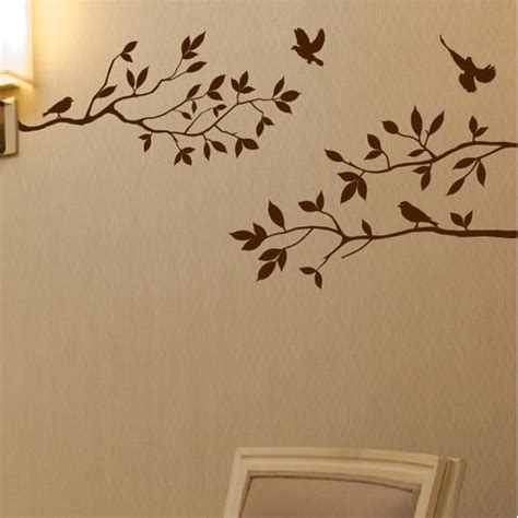 Innovative Stencils Tree Branches with Birds Wall Decal - Walmart.com