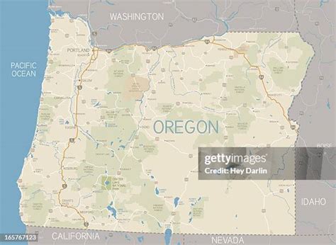 Oregon Highway Map Photos and Premium High Res Pictures - Getty Images