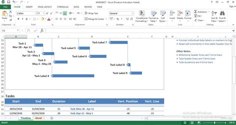 Gantt Chart With Milestones Excel Template