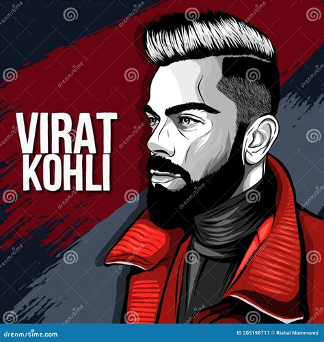 Digital Vector Art of Virat Kohli Indian Cricket Team Captain Editorial Photography ...