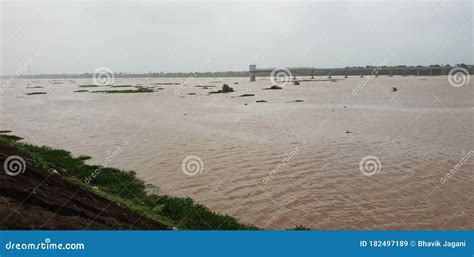 Tapi River is the Main River in the Gujarat of India. during the Eveing ...