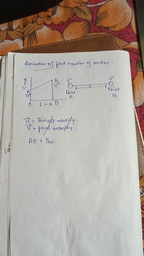 Derivation of first equation of motion. | Filo