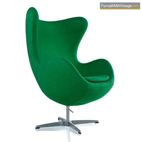 Green Felted Wool Arne Jacobsen for Fritz Hansen Egg Chair